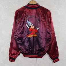 画像1: 80's Disney USA製 "MICKEY MOUSE FANTASIA" 刺繍サテンジャケット L (1)