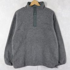 画像1: 80's L.L.Bean 筆記体ロゴ刺繍 ハーフスナップフリースジャケット (1)