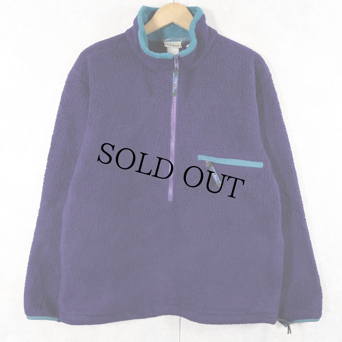 画像1: 80's L.L.Bean USA製 ハーフジップ パイルフリースジャケット (1)