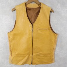 画像1: 60〜70's レザーベスト (1)