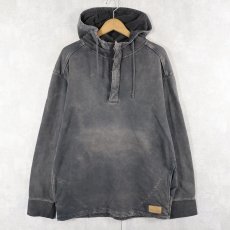 画像1: Weird Fish ハーフジップ スウェットフーディー BLACK M (1)