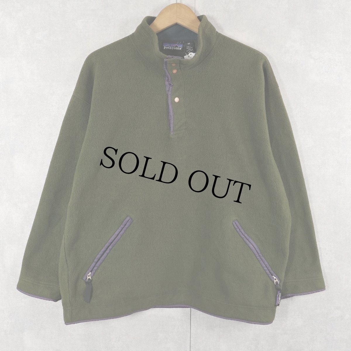 画像1: 90's Patagonia USA製 フリースプルオーバージャケット M (1)