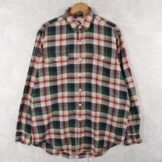 画像1: 80〜90's POLO Ralph Lauren "AUTHENTIC DUNGAREES" チェック柄 コットンワークシャツ L (1)