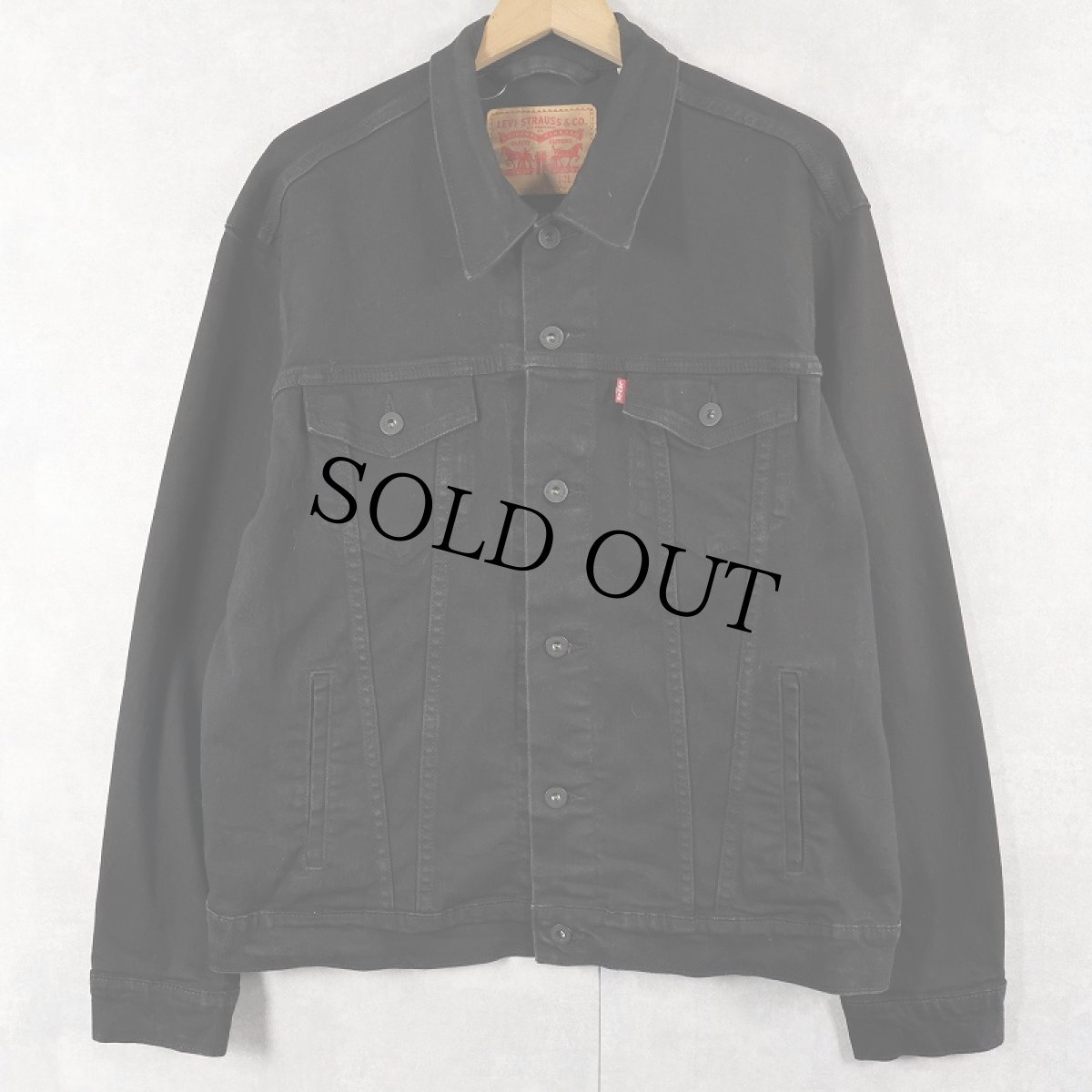 画像1: 【SALE】 Levi's ブラックデニムジャケット L (1)