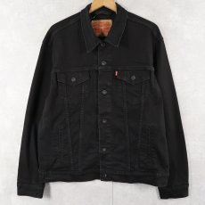 画像1: Levi's ブラックデニムジャケット L (1)