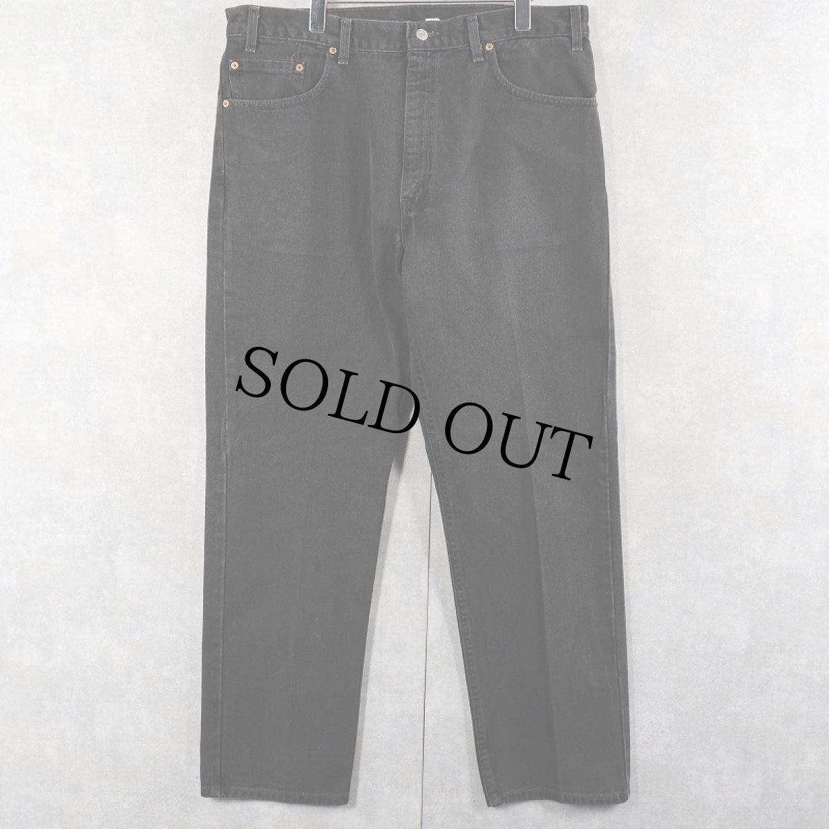 画像2: 2000's Levi's 505 REGULAR FIT STRAIGHT LEG USA製 "サルファブラック" ブラックデニムパンツ W33 (2)