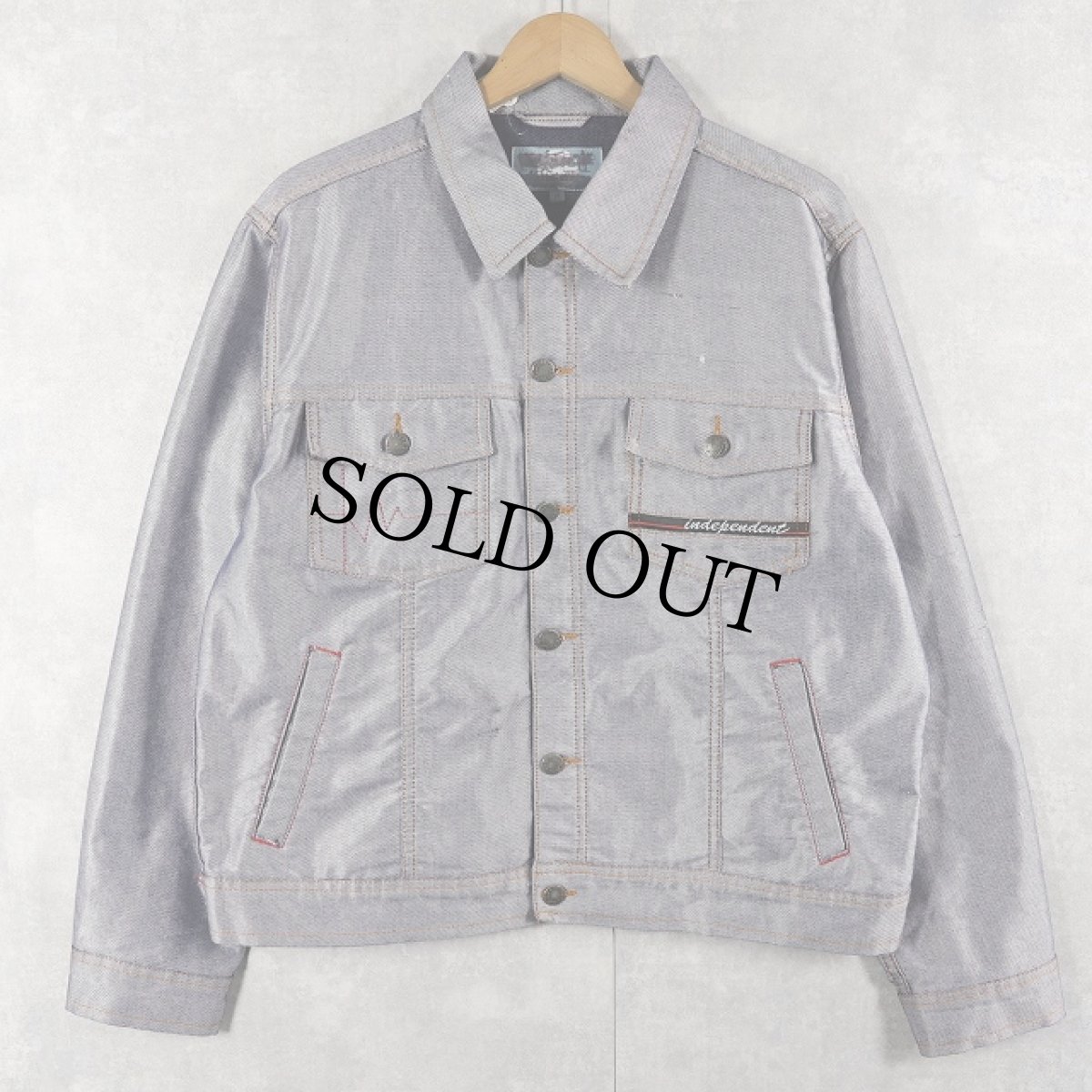 画像2: IDPDT シャイニーデニムジャケット M (2)