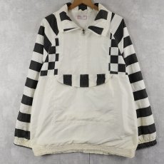 画像1: 70〜80's LES KI SPORTSWEAR ITALY製 チェッカー柄 アノラックジャケット M (1)