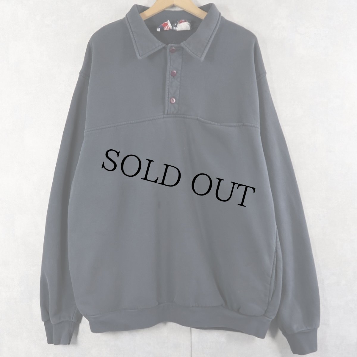 画像1: 90's R HEROES INC USA製 ポケット付きスウェット BLACK XL (1)