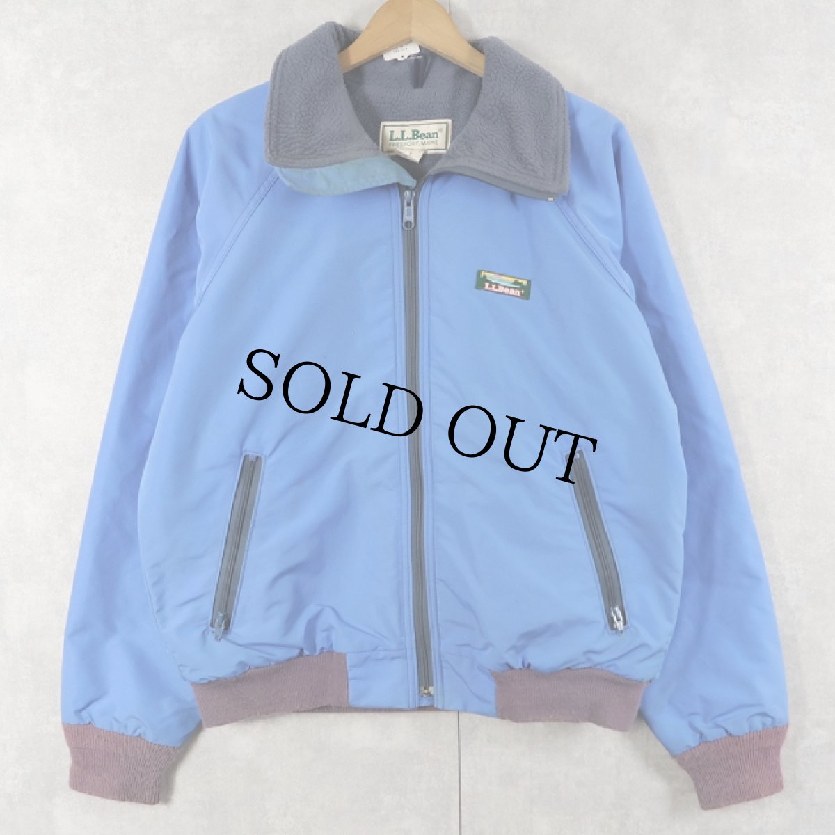 画像1: 80〜90's L.L.Bean USA製 フリースライナー シェルドジャケット M (1)