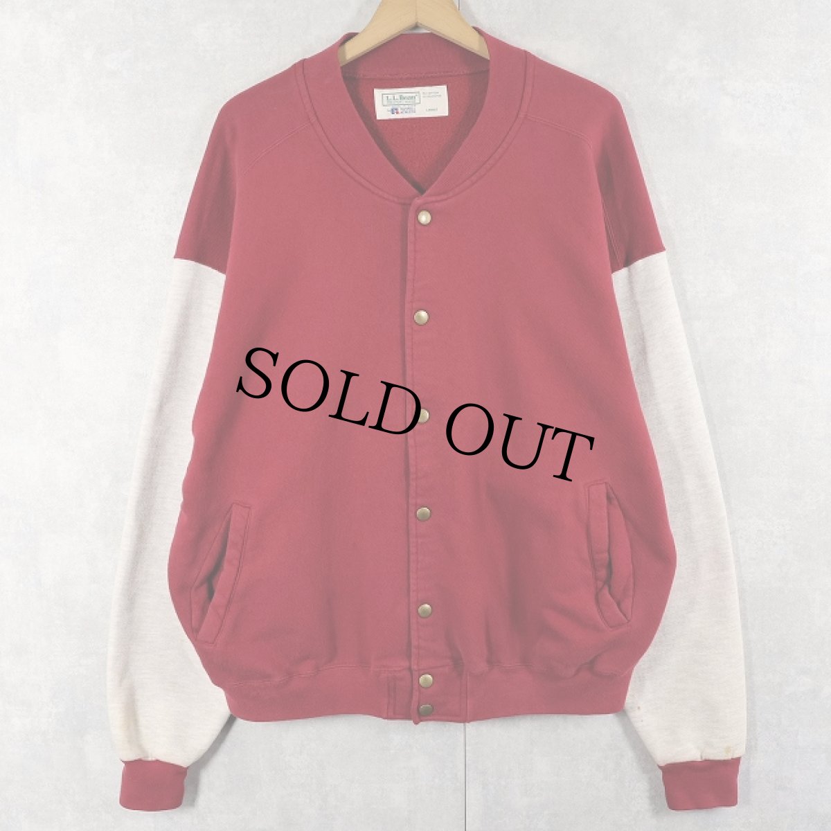 画像1: 90's L.L.Bean by RUSSELL ATHLETIC USA製 スウェットスタジャン L (1)