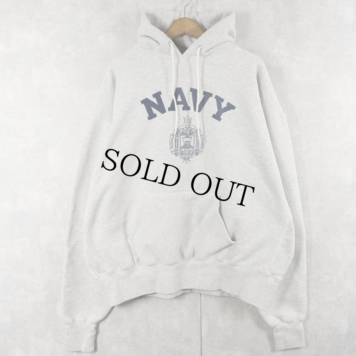 画像1: 90's The Game REVERSE WEAVE TYPE USA製 "NAVY" プリントスウェットフーディー 3X (1)