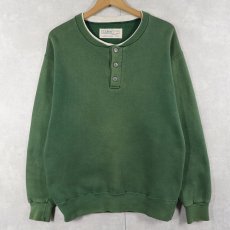 画像1: 90's L.L.Bean by RUSSELL ATHLETIC USA製 ヘンリーネック 無地スウェット M (1)