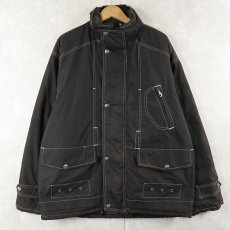 画像2: 90's〜 COLD COMPANY ITALY製 ステッチデザイン 中綿入りジャケット BLACK M (2)
