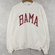 画像1: 80's RUSSELL ATHLETIC USA製 前V "ALABAMA" プリントスウェット XL (1)