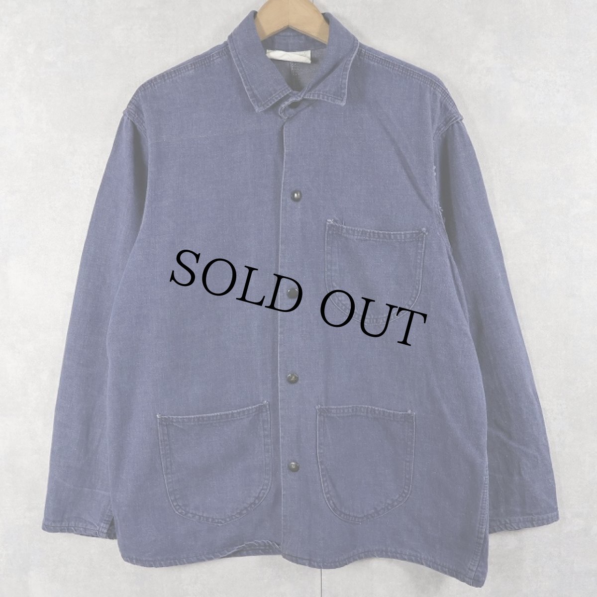 画像1: 〜80's BIG B BROTHERHOOD CANADA製 フルスナップ コットンカバーオール (1)