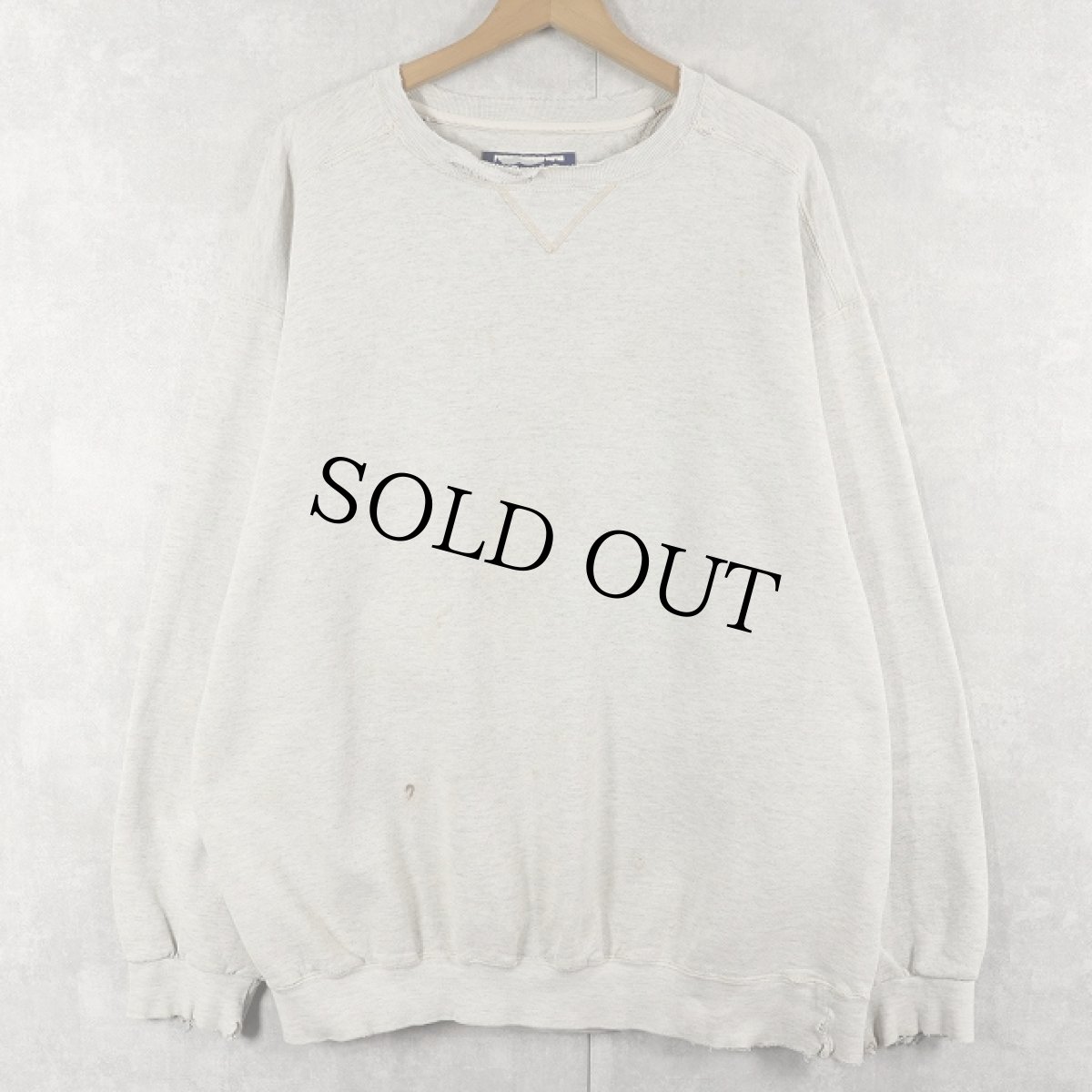 画像1: 90's L.L.Bean by RUSSELL ATHLETIC USA製 前V 無地スウェット XL (1)