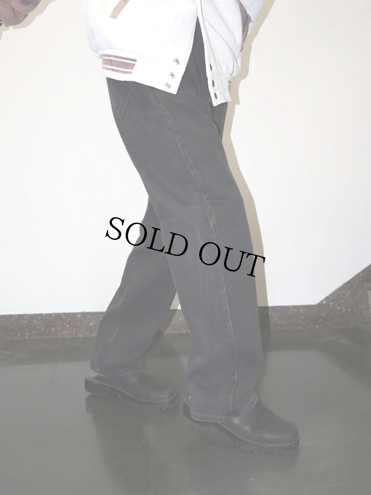 画像1: 2000's Levi's 505 REGULAR FIT STRAIGHT LEG USA製 "サルファブラック" ブラックデニムパンツ W33 (1)