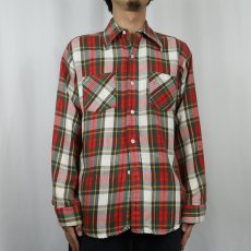 画像2: 70's JCPenney BIGMAC チェック柄 ヘビーネルシャツ M (2)