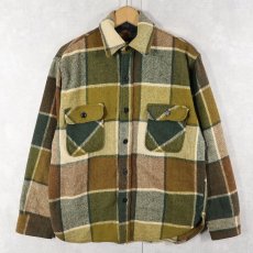 画像1: 80's MANSTYLE チェック柄 CPOシャツジャケット M (1)