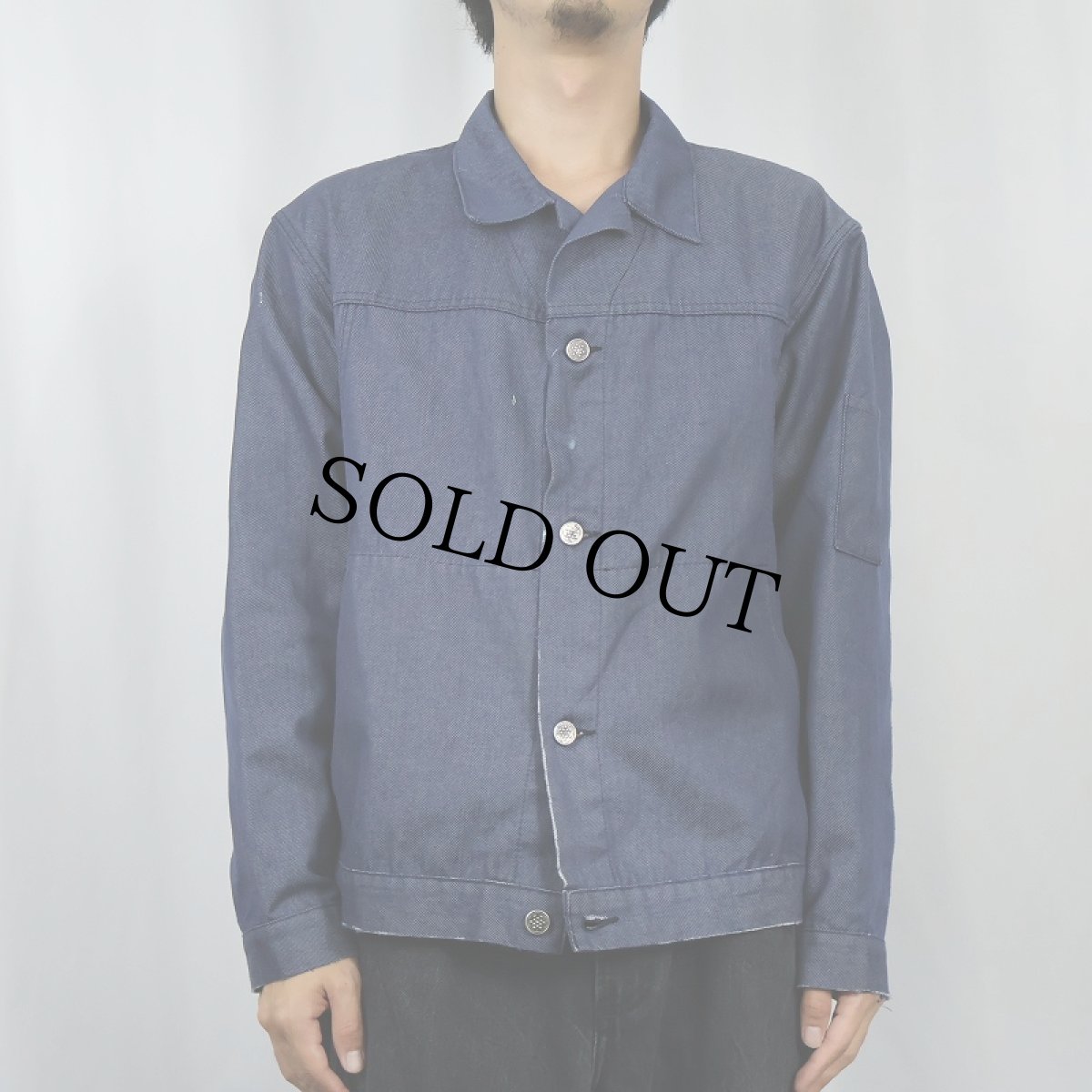 画像2: 60〜70's VETRA FRANCE製 デニムカバーオール (2)