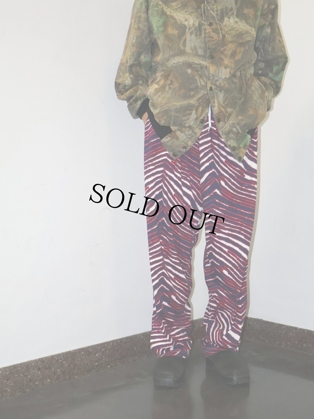 画像1: 90's ZUBAZ 総柄 コットンポリ イージーパンツ L (1)