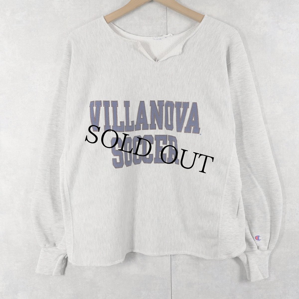 画像1: 90's Champion REVERSE WEAVE "VILLANOVA SOCCER" カットオフ プリントスウェット (1)