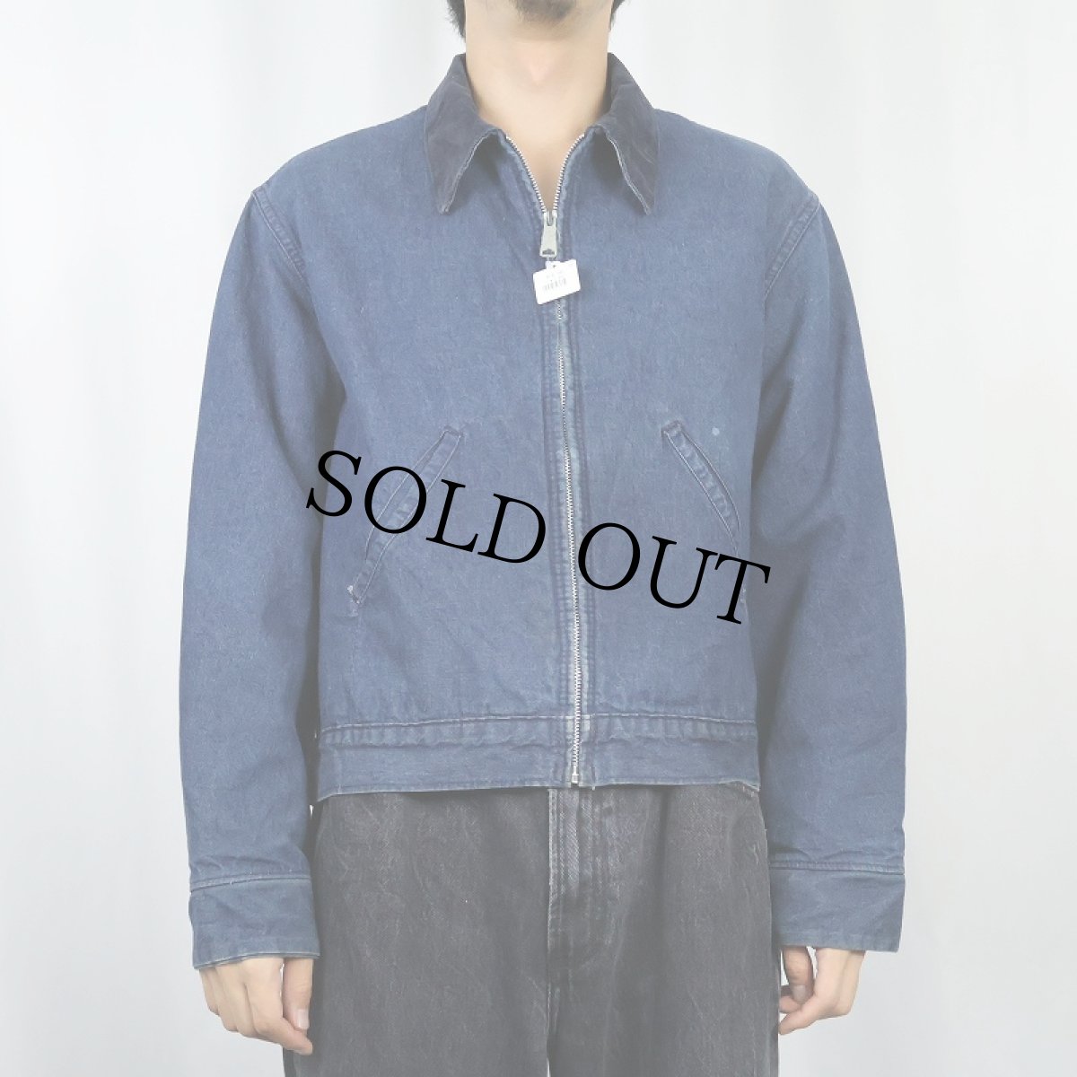 画像2: 70's Sears WORK LEISURE ブランケットライナー デニムカバーオール L (2)