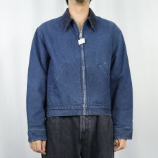 画像2: 70's Sears WORK LEISURE ブランケットライナー デニムカバーオール L (2)