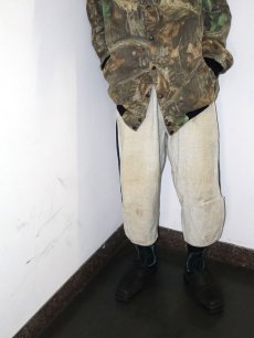 画像2: 50〜60's SANFORIZED サイドライン ウールベースボールパンツ W36 (2)