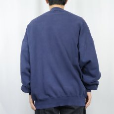 画像3: 90's L.L.Bean by RUSSELL ATHLETIC USA製 前V 無地スウェット NAVY XL (3)