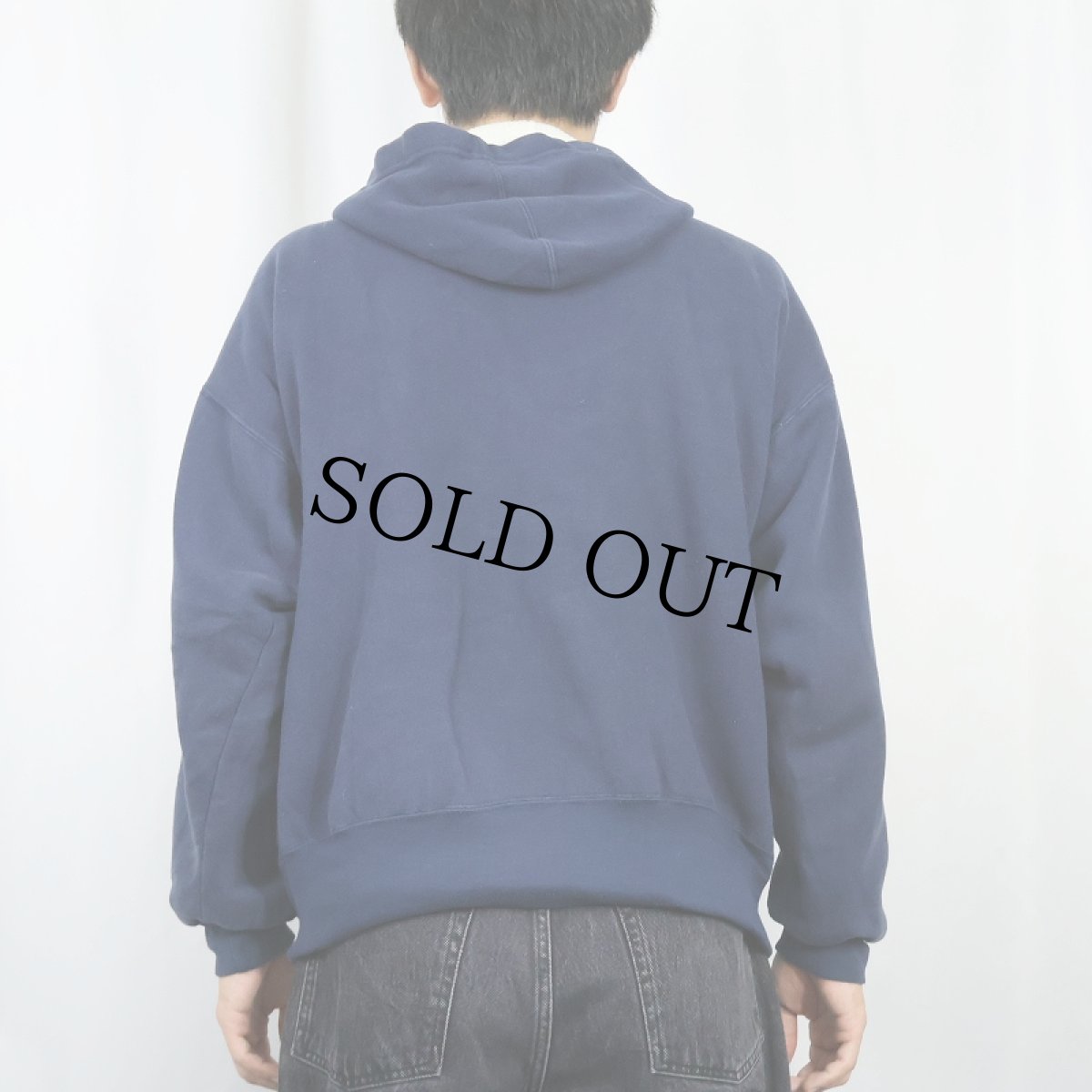 画像3: 90〜2000's TRAIL'S END 裏サーマル スウェットジップパーカー NAVY L (3)