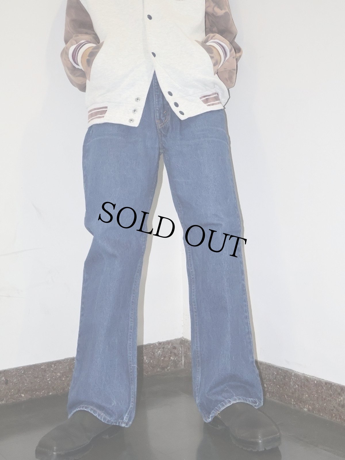 画像1: 90's Levi's 517 USA製 オレンジタブ ブーツカットデニムパンツ W36 (1)