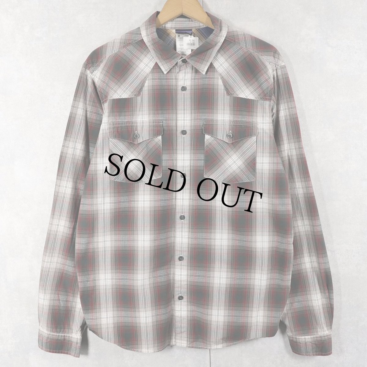 画像1: 2011AW Patagonia "ORGANIC COTTON" オンブレーチェック柄 コットンシャツ M (1)