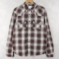画像1: 2011AW Patagonia "ORGANIC COTTON" オンブレーチェック柄 コットンシャツ M (1)