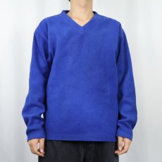 画像2: GAP Vネック フリースプルオーバー M (2)