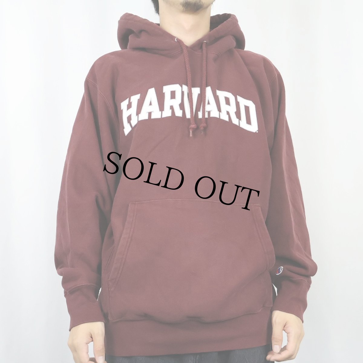 画像2: Champion ORIGONAL REVERSE WEAVE "HARVARD" プリントスウェットフーディー M  (2)