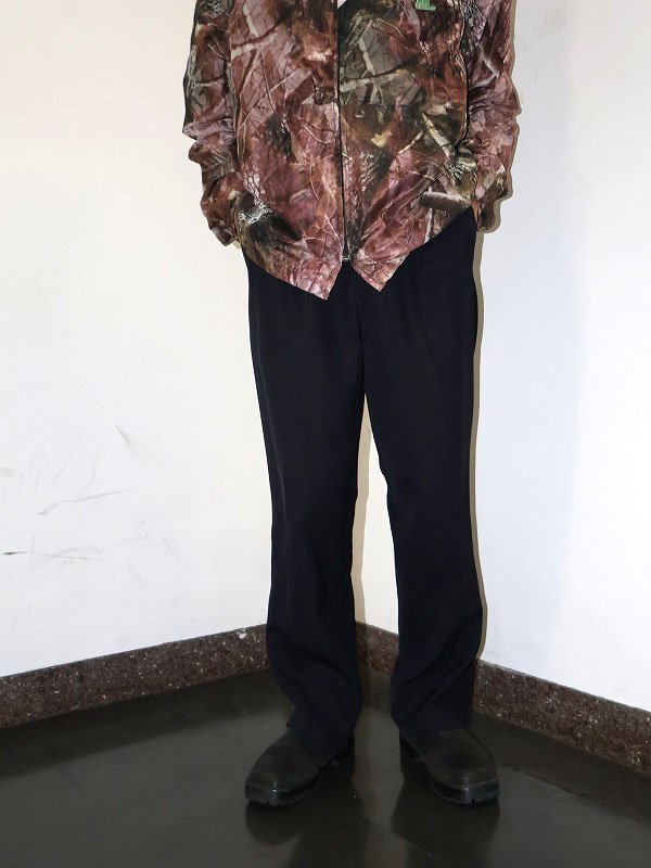 80年代 80s イッセイミヤケ ブラック 黒 ツータックパンツ ISSEY