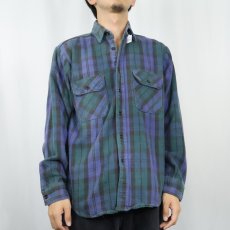 画像2: 90's POINTER BRAND チェック柄 ヘビーネルシャツ (2)