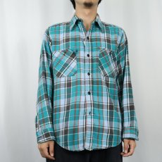 画像2: 70's Mr.Leggs チェック柄 ヘビーネルシャツ (2)