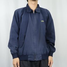 画像2: 80's IZOD LACOSTE コットン×ポリエステル スイングトップ NAVY L (2)