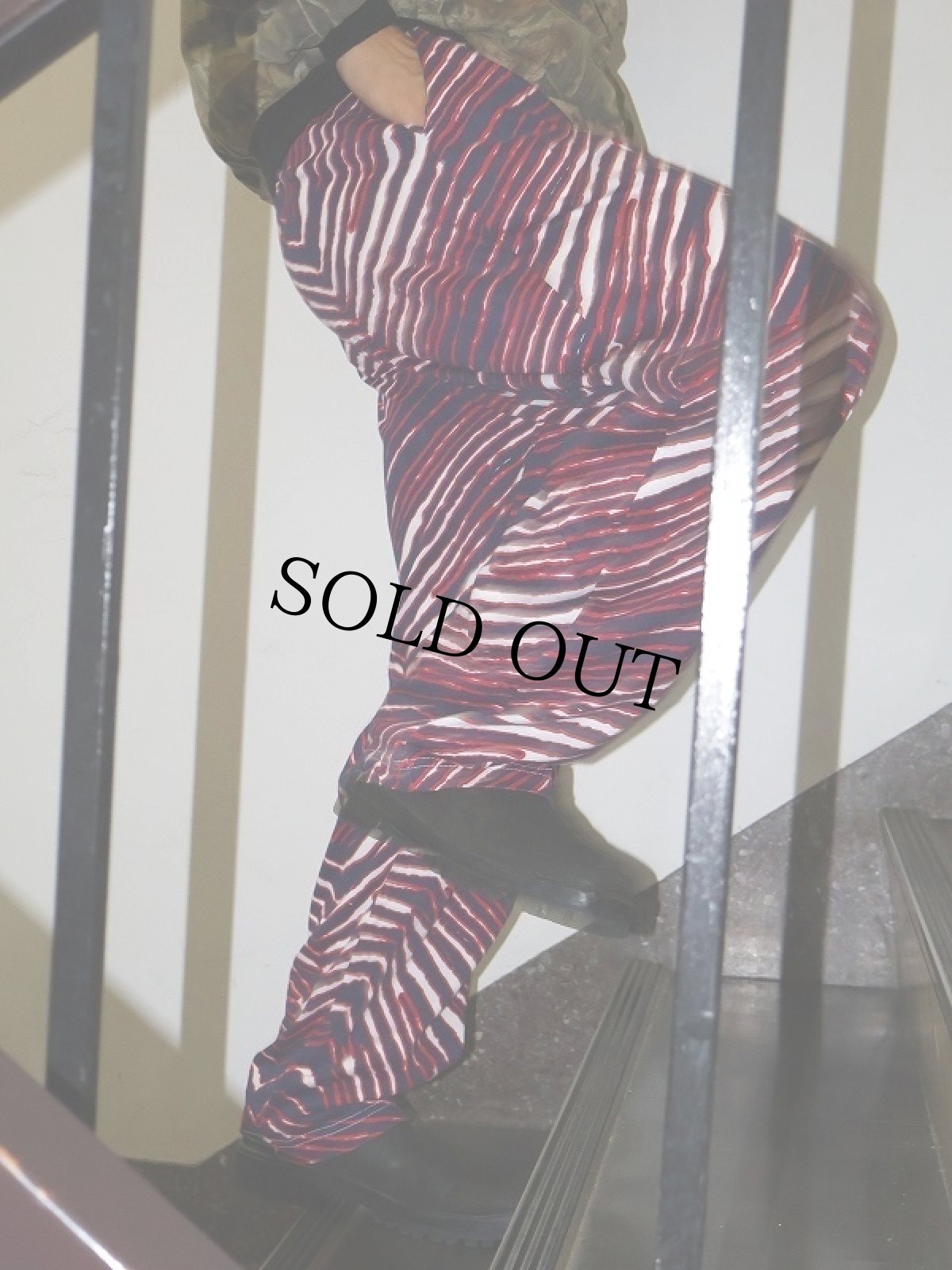 画像2: 90's ZUBAZ 総柄 コットンポリ イージーパンツ L (2)