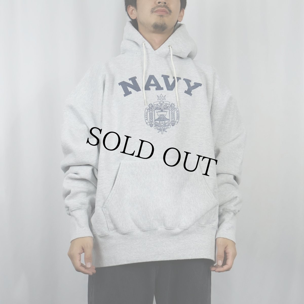 画像2: 90's The Game REVERSE WEAVE TYPE USA製 "NAVY" プリントスウェットフーディー 3X (2)