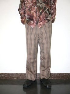 画像1: BALENCIAGA JAPAN製 チェック柄 1タック ウールスラックス W31 (1)