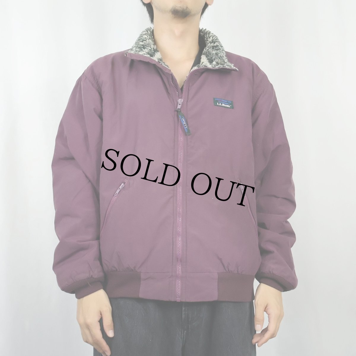 画像2: 80〜90's L.L.Bean USA製 "Warm-up Jacket" ボアライナー シェルドジャケット M (2)