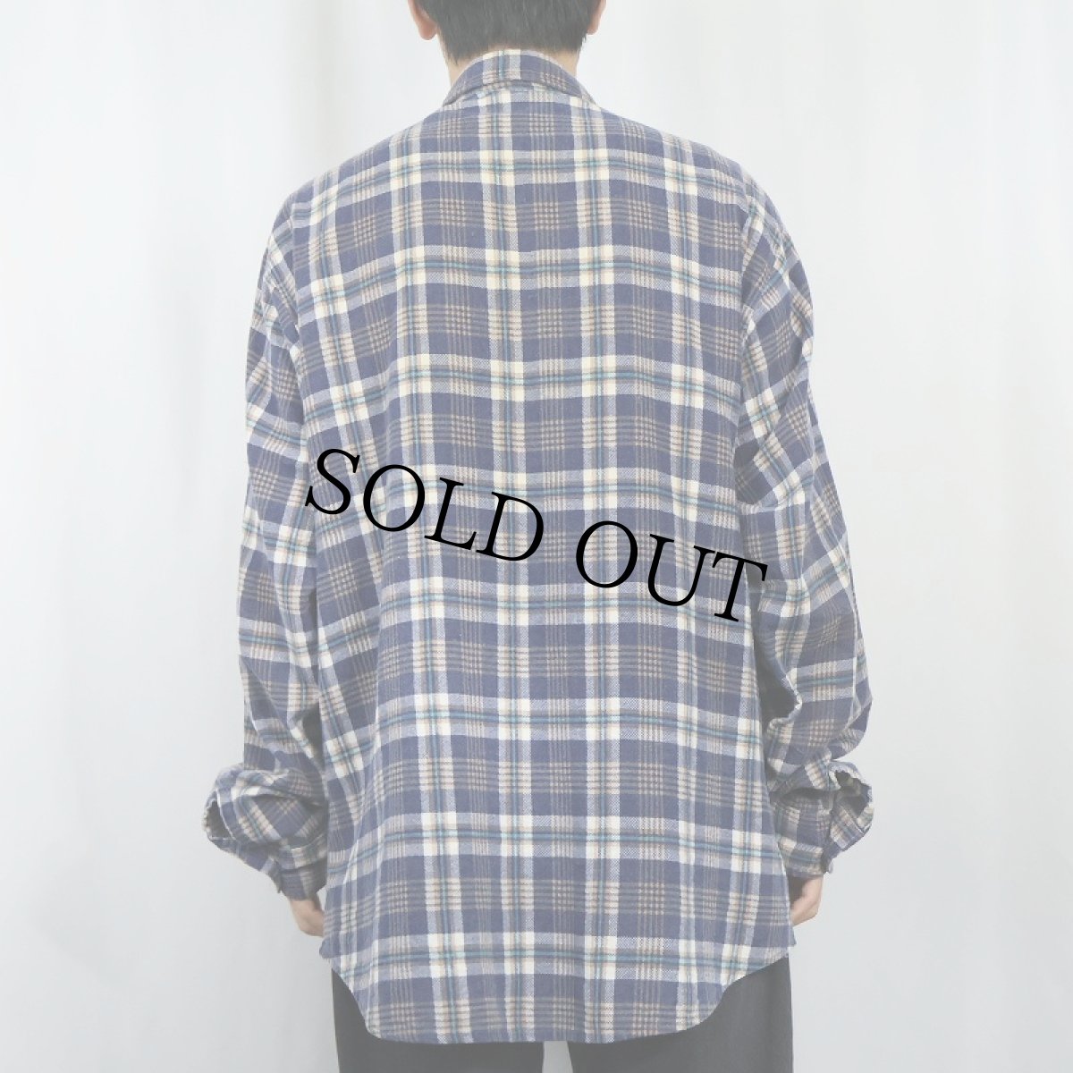 画像3: 70〜80's FIVE BROTHERS USA製 チェック柄 ライトネルシャツ XL (3)