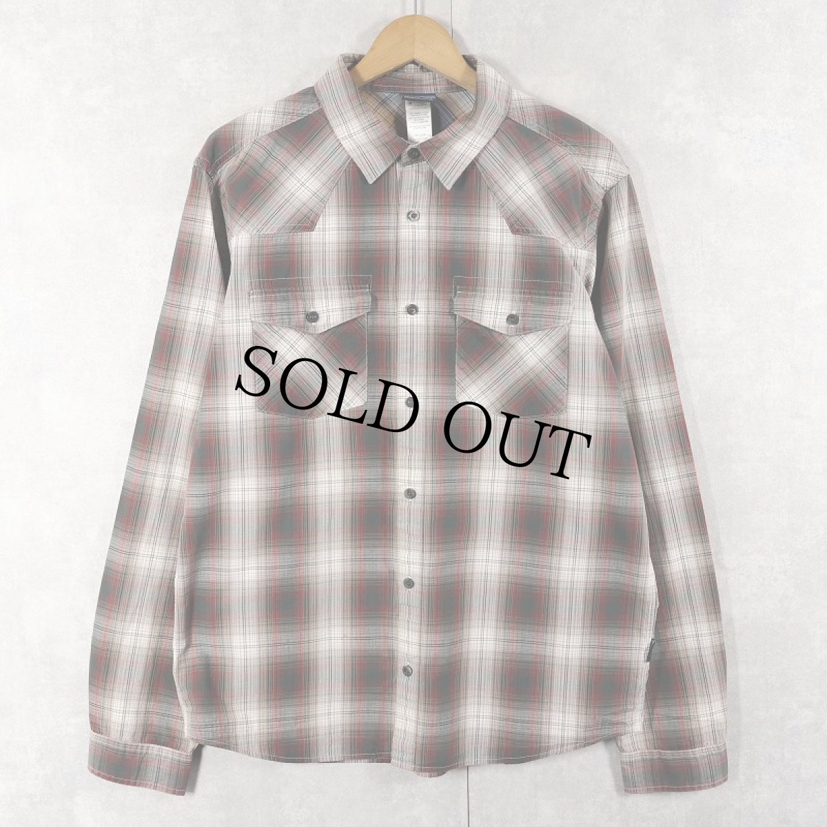 画像1: 2011AW Patagonia "ORGANIC COTTON" オンブレーチェック柄 コットンシャツ M (1)