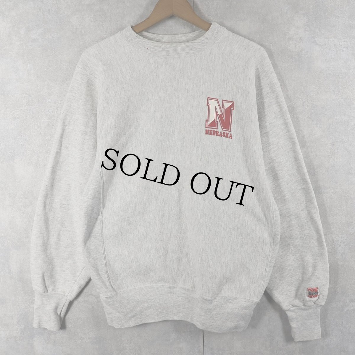 画像2: 90's The Cotton Exchange USA製 "NEBRASKA" REVERSE WEAVE TYPE プリントスウェット XL (2)