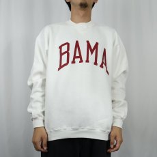 画像2: 80's RUSSELL ATHLETIC USA製 前V "ALABAMA" プリントスウェット XL (2)