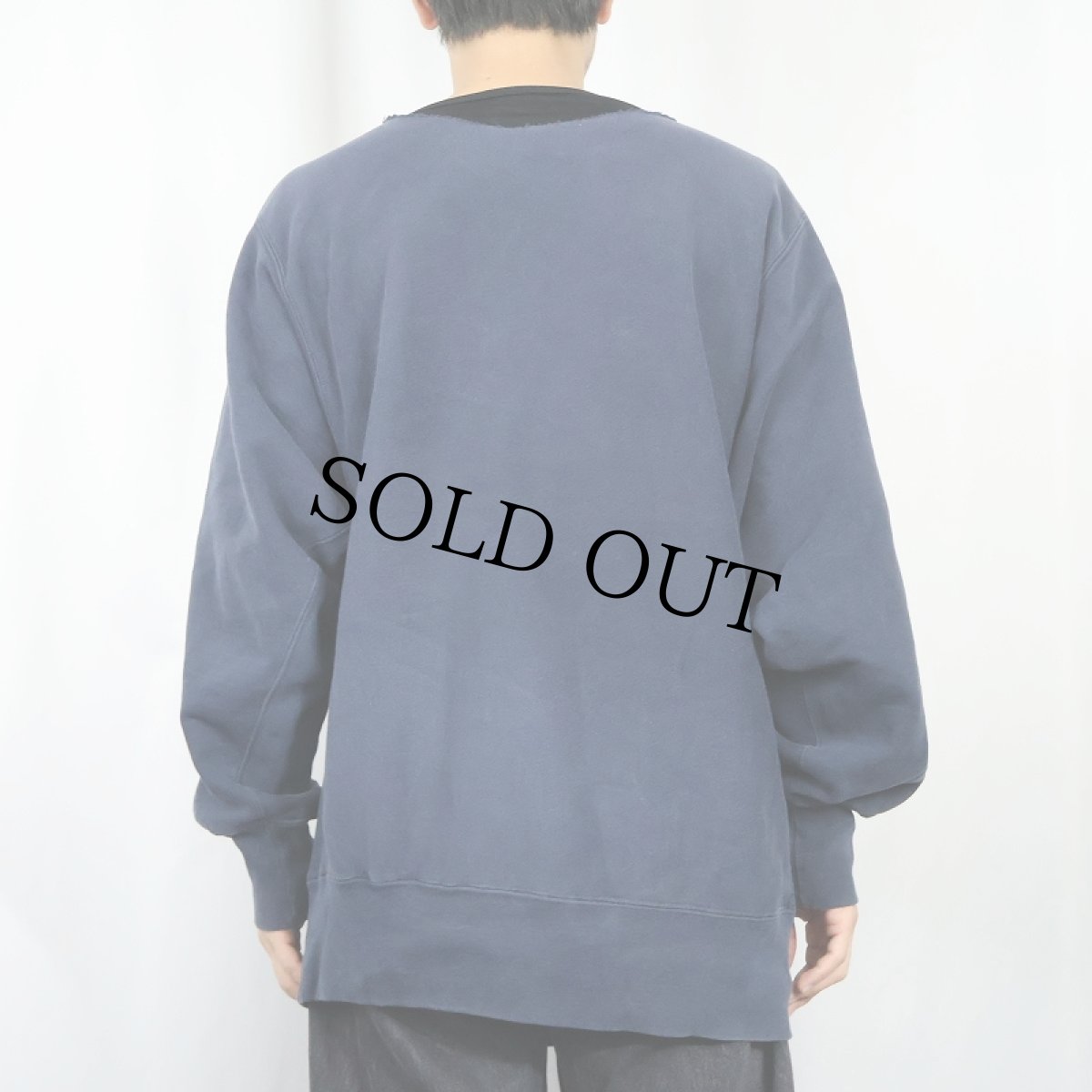 画像3: Champion REVERSE WEAVE "HAMILTON" カットオフ プリントスウェット NAVY  (3)